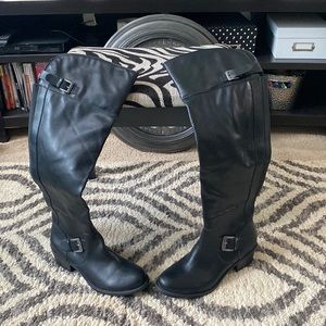 Faux Leather Knee High Boots 10